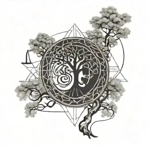Tree Of Life And Music Notes