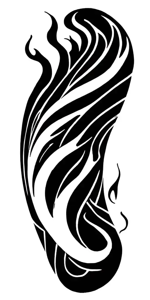 Filler Background That Already Has Flames On Forearm