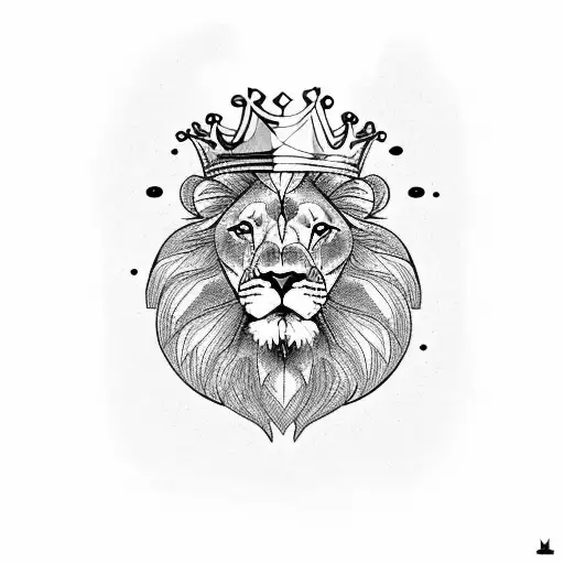 Lion With A Crown Smoking