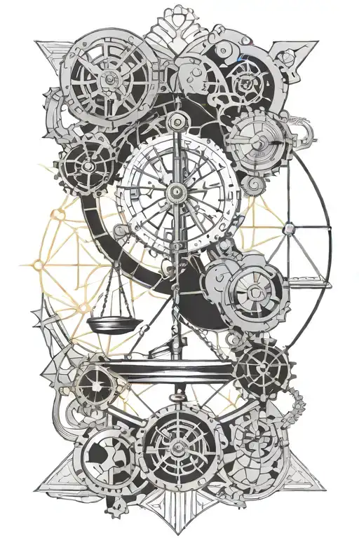 Steampunk Libra Zodiac Sign