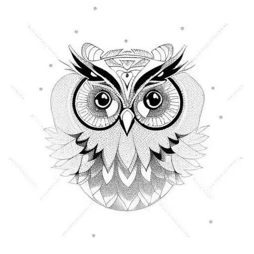 Owl In Mandala Style