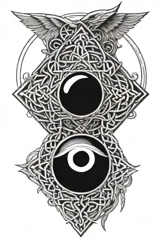 Celtic Knot Evil Eye Surrounded