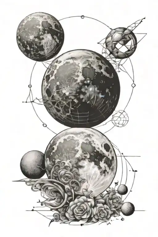 Mom And Dad Photo Realistic Moon