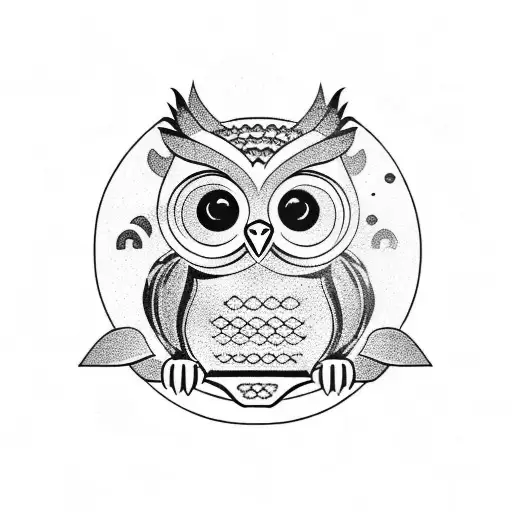 Owl Holding Panda Head