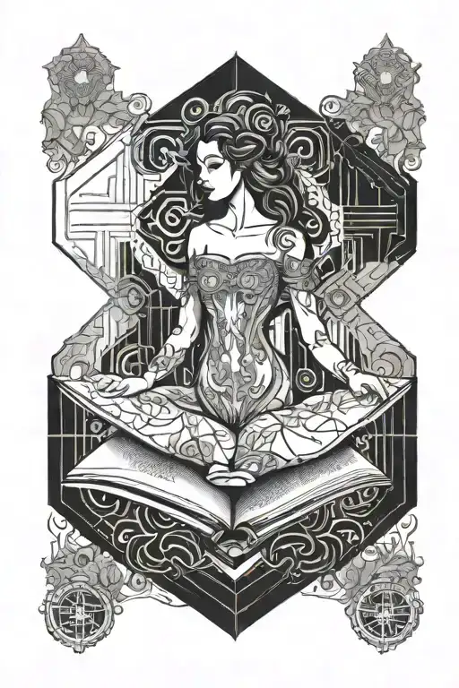 Soulless Goddess Coming Out Of An Open Book