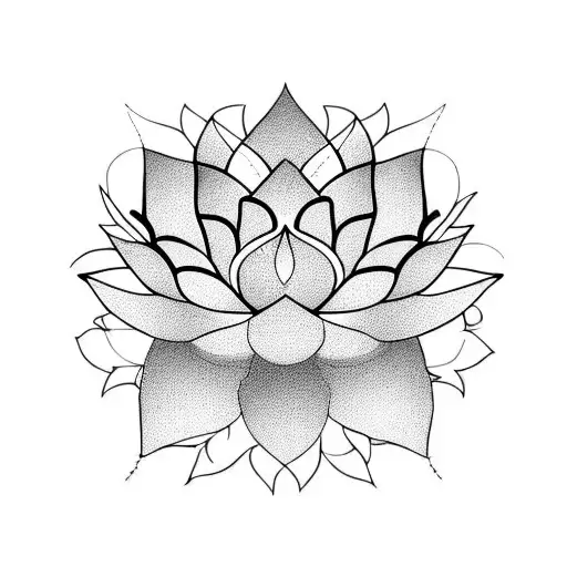 Lotus Flower With Asymmetric And Imperfect Petals