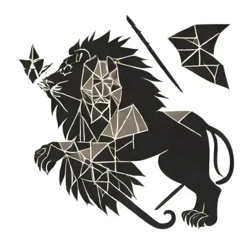 Brain Heart Sword Lion Wearing