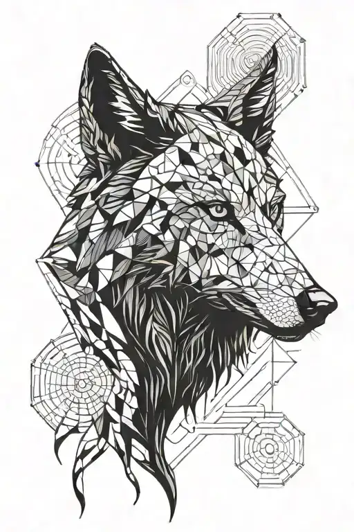 Black Wolf Shaman Style For Forarm