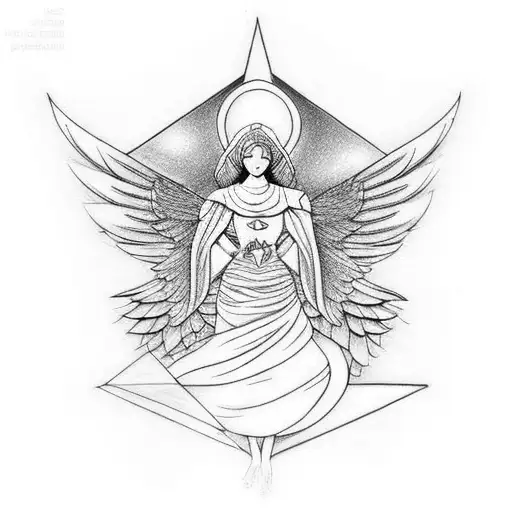 Guardian Angel With A Concept Of Life