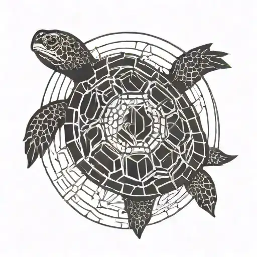 Turtle Coming Out Of An Open Window