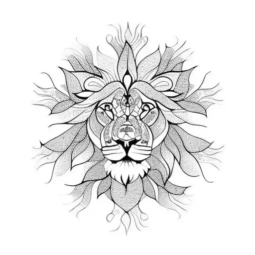 Flower Lion Mandala