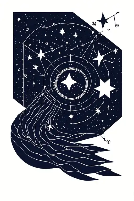 Virgo Constellation In A Sky Filled With Stars