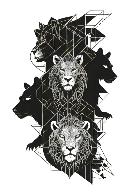 Monkey Rabbit Lion Bear Looking