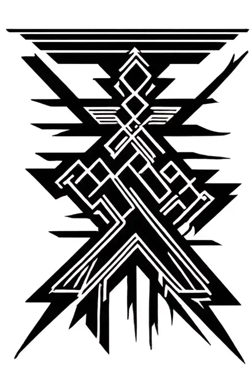 Cross With Straight Line