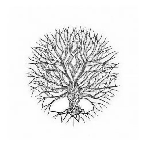 Tree Of Life With Intials