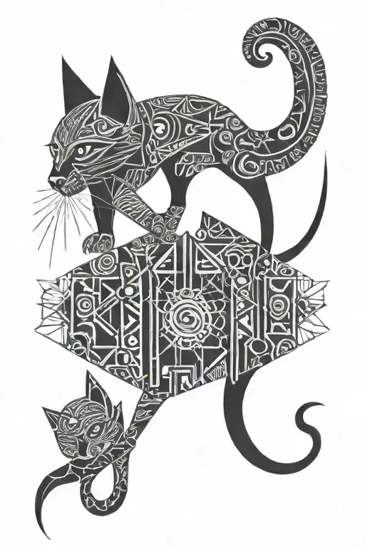 Egypt Cat Geomitric