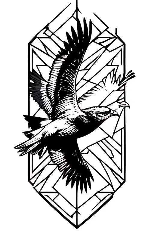 Hawk And Dove Flying