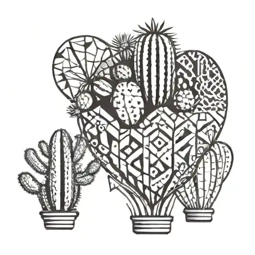 Cactus Baloon Heart