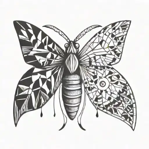 Moth And Butterfly Combined Together