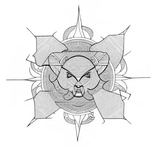 Seagoat With A Sun At The Back