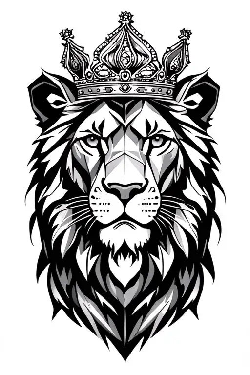 Lion Wearing A Crown