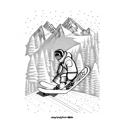 Snowboarder Rolls Down The Mountain