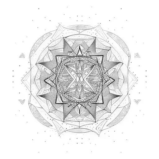 An Energy-filled Geometric Pattern Resembling A Burst Of Strength