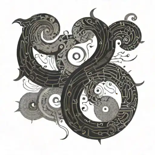 An Intricate Yin And Yang Symbol Made Of Programming Code