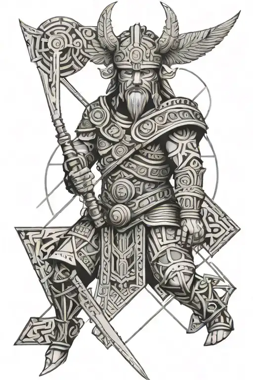 Aztec Viking Warrior