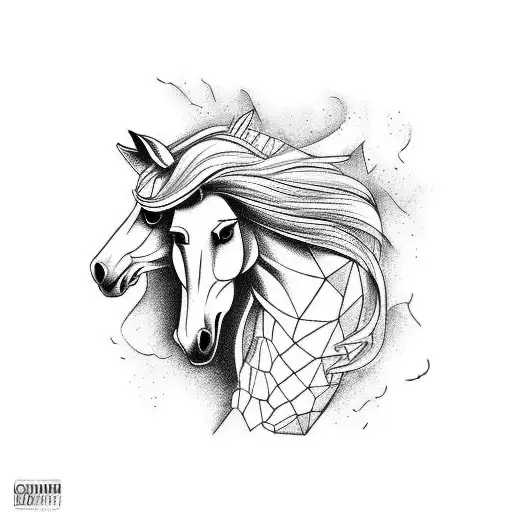 Horse With Dragon Shadow