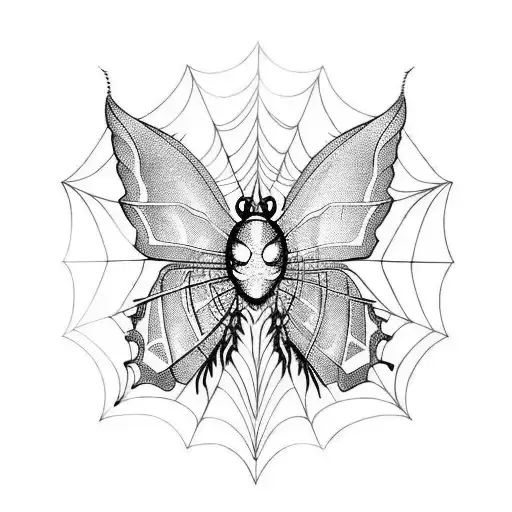 Butterfly Wings In The Shape Of A Spider