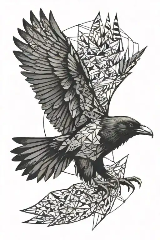 Raven Flying