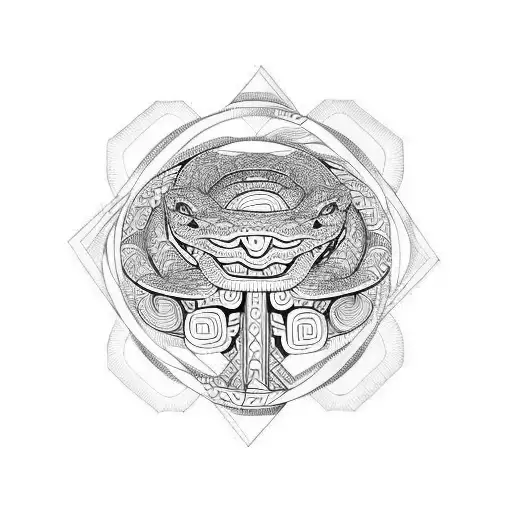 Polinesia Maori And Snake