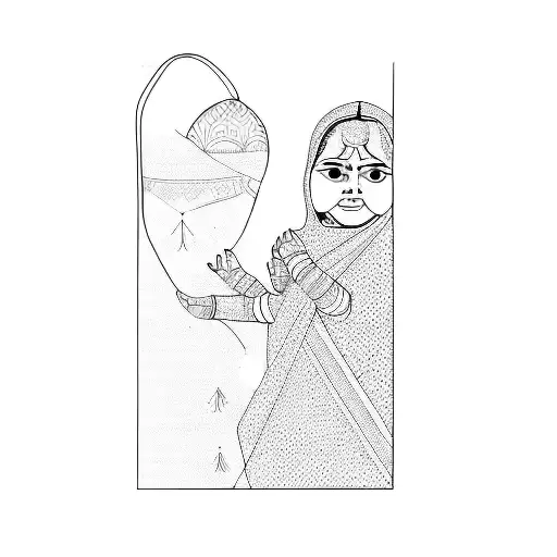 An Indian Woman And A Baby