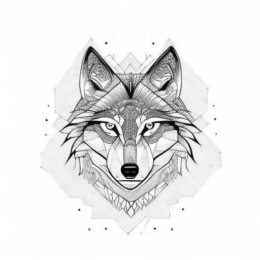 Calm Wolf Head Femenine
