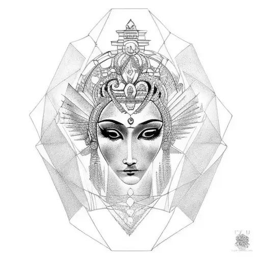 A Powerful And Graceful Mother Goddess Symbolizing Femininity And Strength