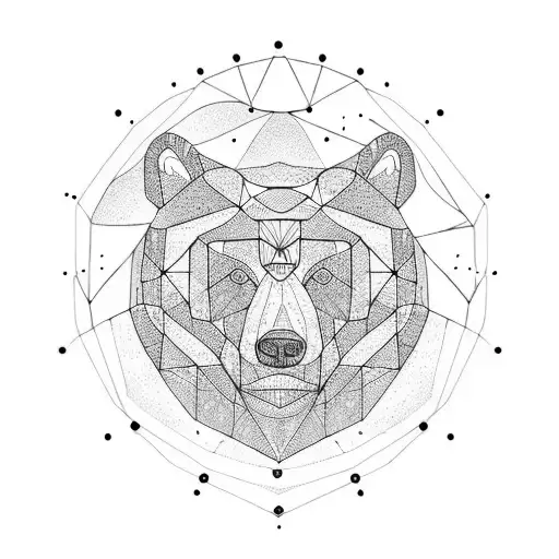 Binary Code Forming The Shape Of A Bear In A Dense Forest