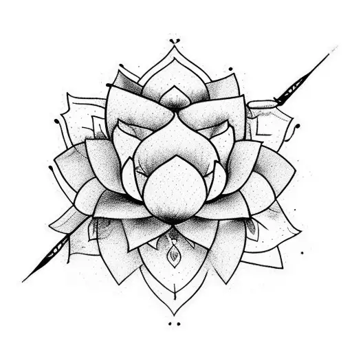 Arrow With Lotus Flower