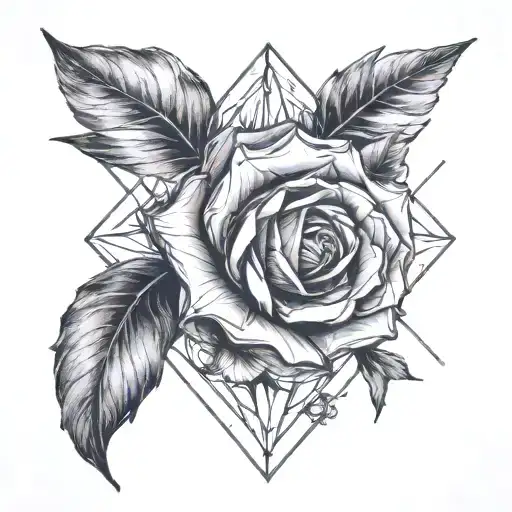 Book With A Crystal Rose Growing From It