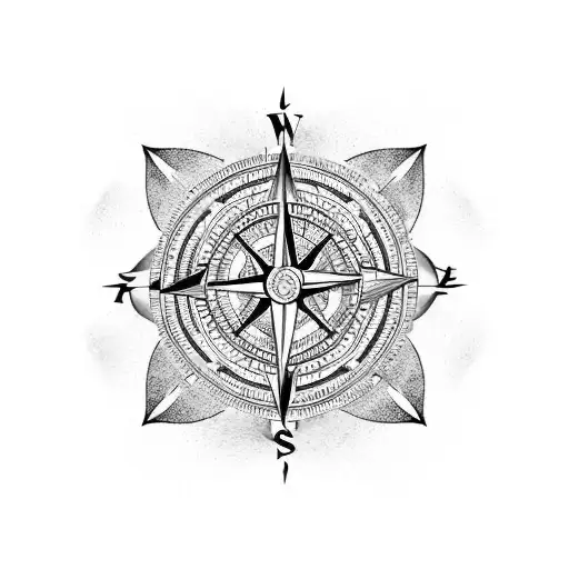 Ocean Wave With A Compass