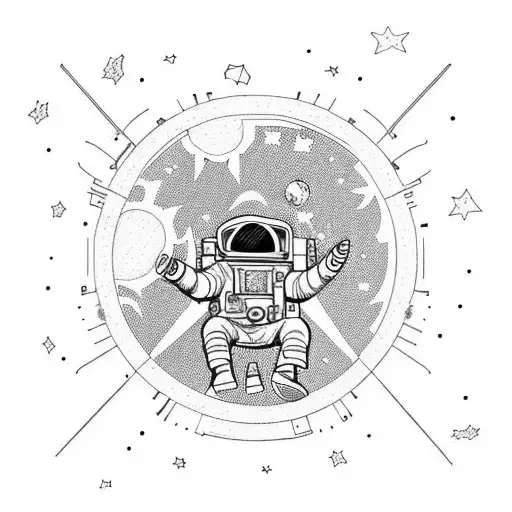 Astronaut Falling In Space