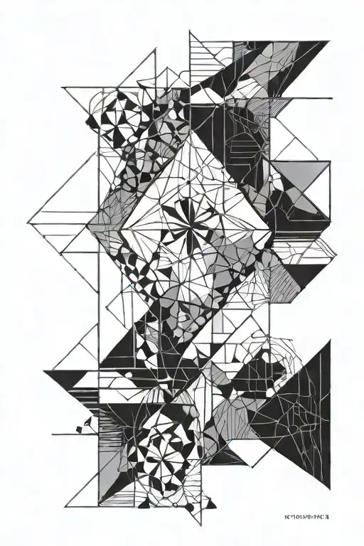 Fine Line Geometric Abstract Design