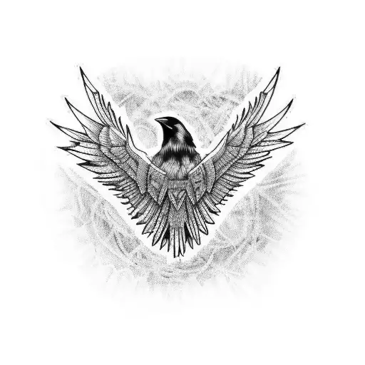 Raven Wings Spread Evil