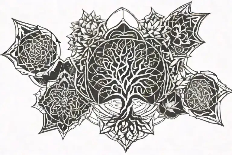 Tree Of Life Yoga Lotus Flower