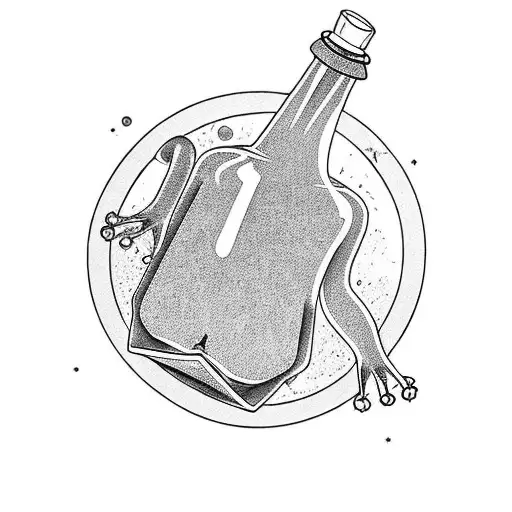 Potion Bottle With Frog Inside