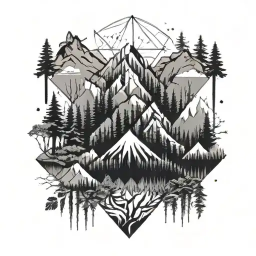 Forest With Mountains