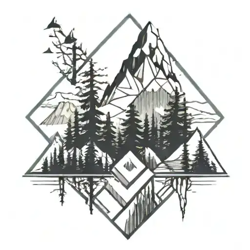 Forest With Mountains