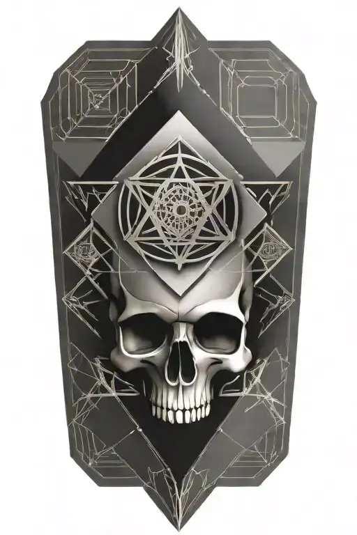 Skull And Third Eye Symbol