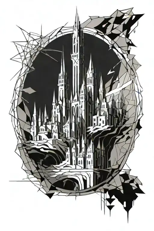 Abstract Drawing Of The Castle