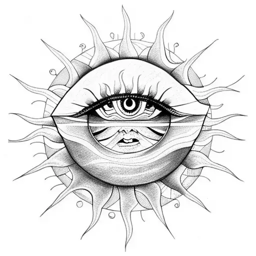 Medusa Eye With Sun Light